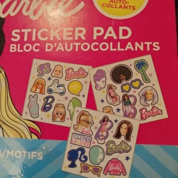 Barbie Sticker Pad With 94 Kids Crafts Scrapbooks Junk Journal Party Favor - Picture 2 of 5